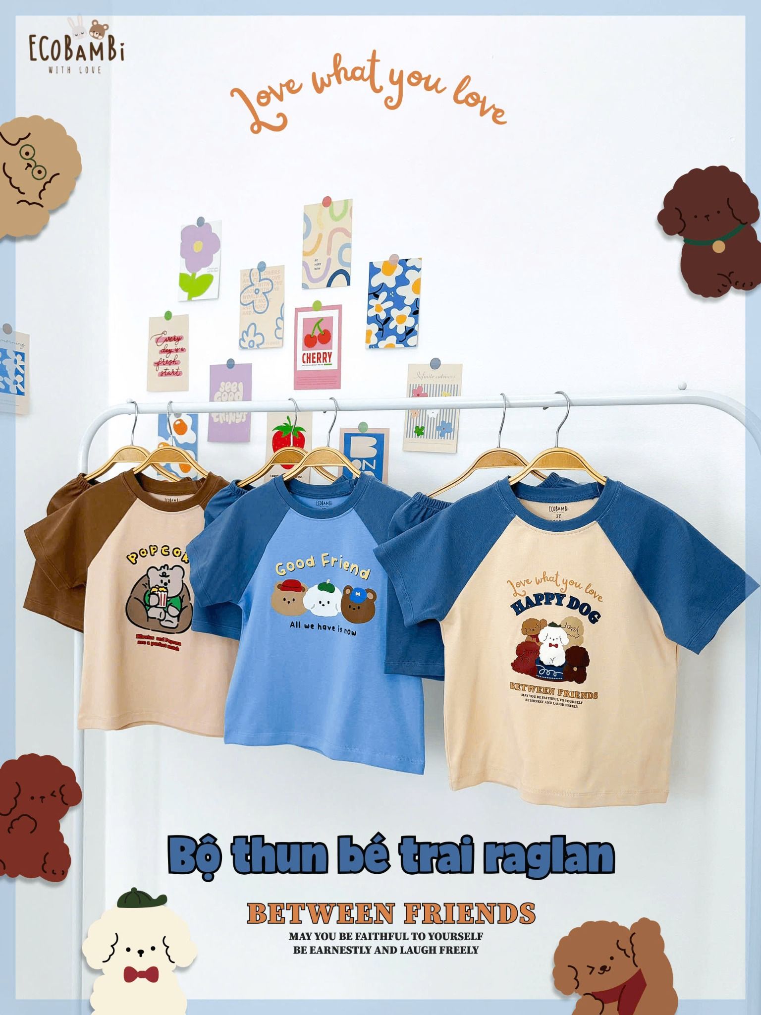 Bộ thun raglan tay ngắn phối màu bé trai ECOBAMBI - BB-23BOBT032 - 8935334001404 - Restock 