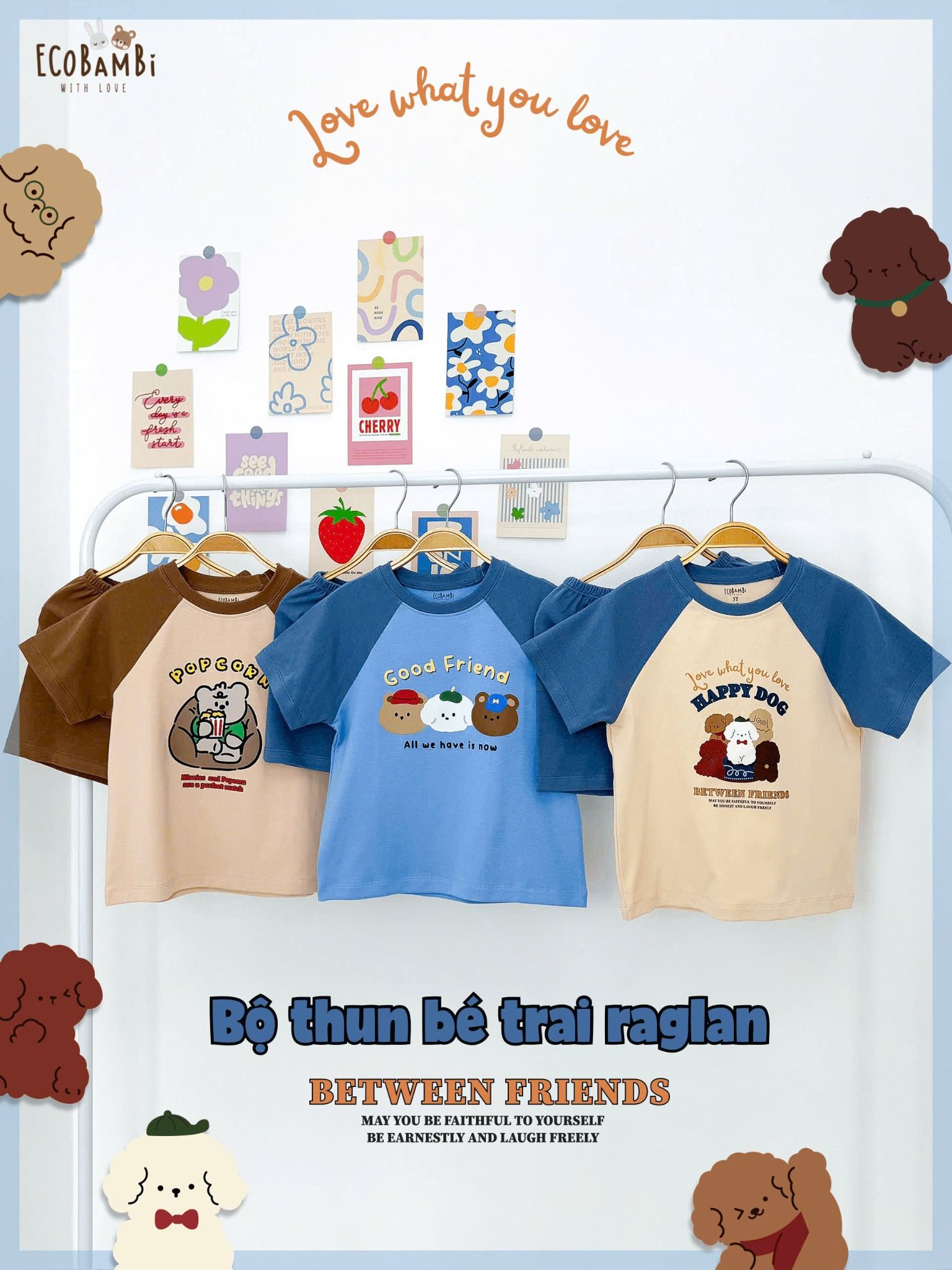  Bộ thun raglan tay ngắn phối màu bé trai ECOBAMBI - BB-23BOBT032 - 8935334001404 - Restock 