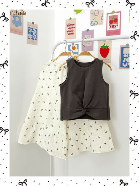  Bộ áo xoắn eo - quần muslin đuôi cá bé gái - BB-24BOBG033 - 8935334001794 