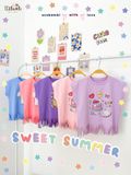  Áo thun croptop tua rua bé gái ECOBAMBI - 1008 - BB-23AOBG010 