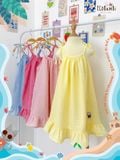  Đầm yếm muslin linen bé gái ECOBAMBI - 8935334000209 