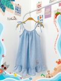  Đầm yếm muslin linen bé gái ECOBAMBI - 8935334000209 
