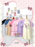  Đầm thun raglan dáng suông form thoải mái bé gái ECOBAMBI - 8935334001893 