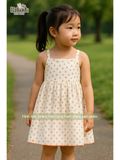  Đầm 2 dây thun pointelle bé gái ECOBAMBI - BB-24DAMBG019 - 8935334001640 