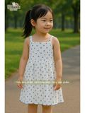  Đầm 2 dây thun pointelle bé gái ECOBAMBI - BB-24DAMBG019 - 8935334001640 