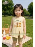  Bộ áo thun vạt chéo - quần biker bé gái - BB-24BOBG034 - 8935334001770 