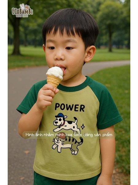  Áo thun raglan form thoải mái bé trai ECOBAMBI - 8935334001916 