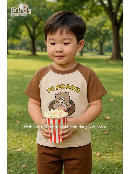  Bộ thun raglan tay ngắn phối màu bé trai ECOBAMBI - BB-23BOBT032 - 8935334001404 - Restock 