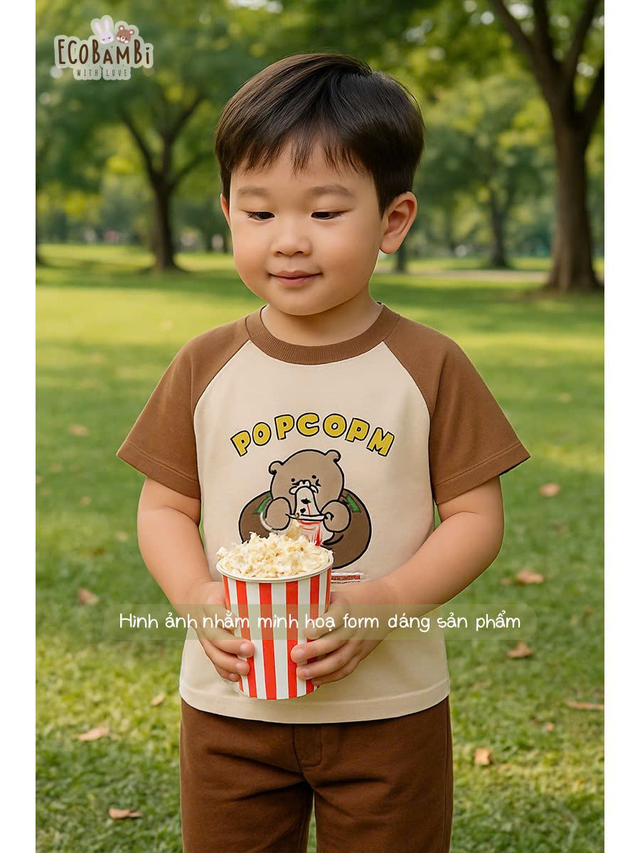  Bộ thun raglan tay ngắn phối màu bé trai ECOBAMBI - BB-23BOBT032 - 8935334001404 - Restock 
