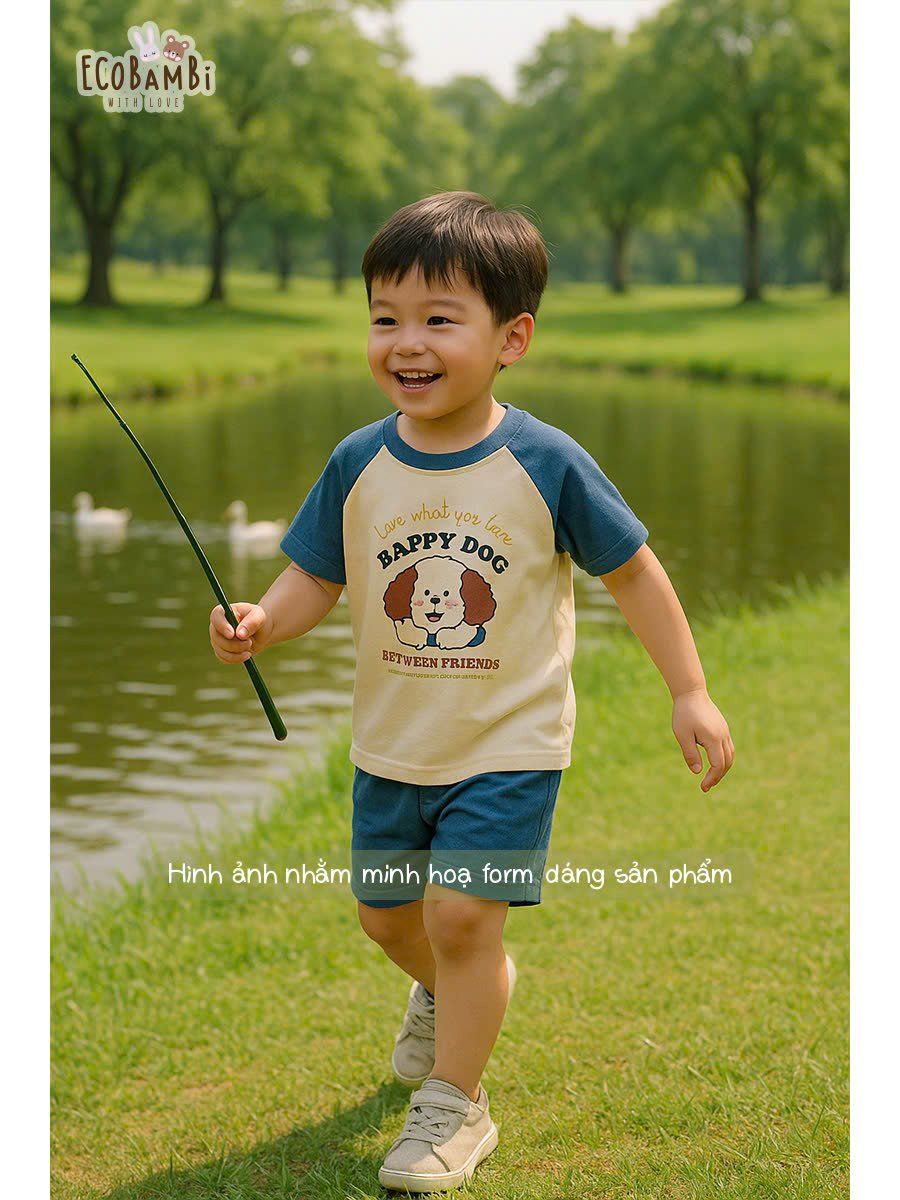  Bộ thun raglan tay ngắn phối màu bé trai ECOBAMBI - BB-23BOBT032 - 8935334001404 - Restock 