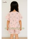  Bộ thun cánh dơi - quần shorts bé gái ECOBAMBI - BB-24BOBG003 - 8935334000933 