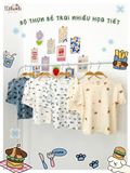 Bộ thun petit tay ngắn, quần shorts họa tiết bé trai - 8935334000872 
