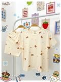  Bộ thun petit tay ngắn, quần shorts họa tiết bé trai - 8935334000872 