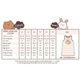  Đầm thun ba lỗ sọc năng động bé gái ECOBAMBI - 8935334001923 