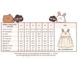  Đầm thô sọc cánh tiên dáng babydoll bé gái ECOBAMBI - 8935334001978 