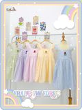  Đầm thô sọc cánh tiên dáng babydoll bé gái ECOBAMBI - 8935334001978 