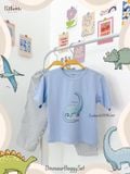  Bộ thun xược tay lỡ quần lửng in khủng long bé trai ECOBAMBI - 8935334001954 