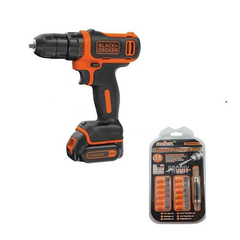 MÁY KHOAN VẶN VÍT DÙNG PIN BLACK&DECKER BDCDD12K-B1 14 MÓN PHỤ KIỆN