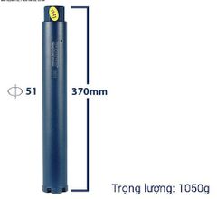 Mũi khoan rút lõi bê tông 51x370mm CFCooper