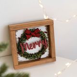  Khung Gỗ Treo Chữ Đỏ Xmas 