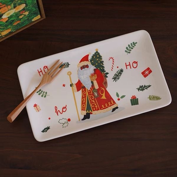  Đĩa Gốm Lớn Ông Già Noel 