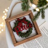  Khung Gỗ Treo Chữ Đỏ Xmas 