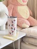  Cốc Giữ Nhiệt Cún Nơ Hồng 