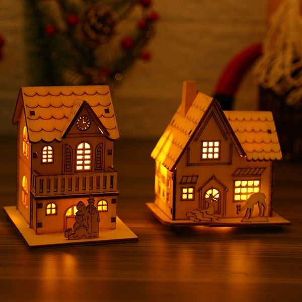  Ngôi Nhà Đèn Gỗ Giáng Sinh 