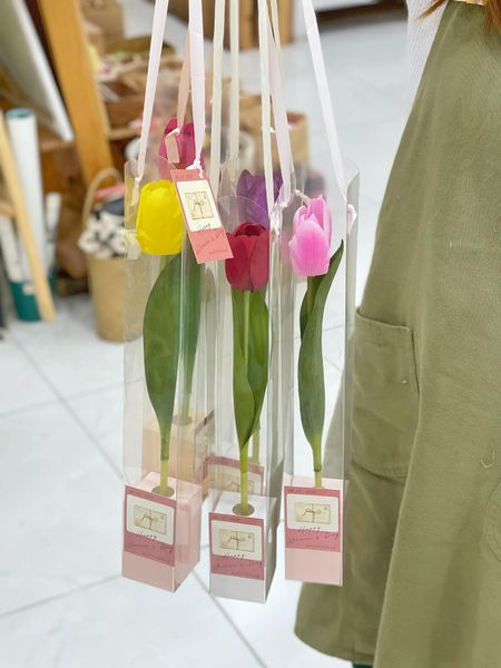  Hộp Hoa Tulip Lụa 8/3 