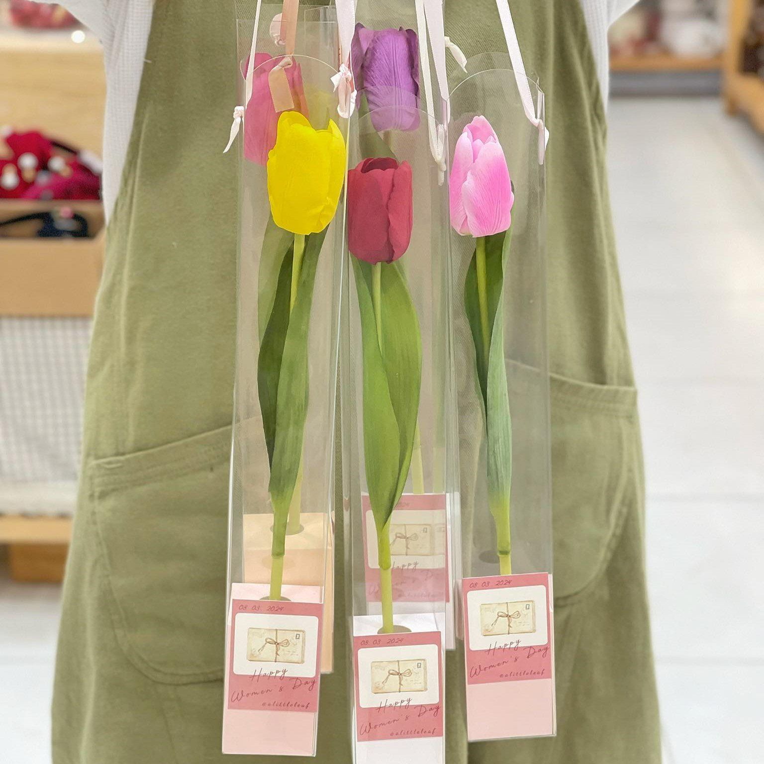  Hộp Hoa Tulip Tươi 1 Bông 8/3 