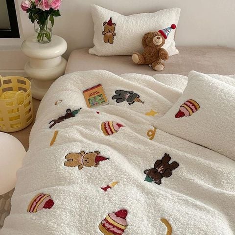  Set Chăn Ga Nhung Cừu 