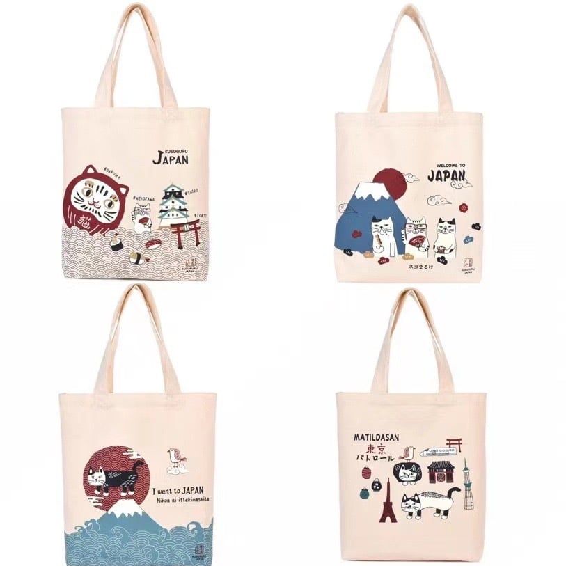  Túi Vải Canvas Mèo Neko Japan 