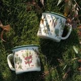  Cốc Gốm Thông Viền Xanh 