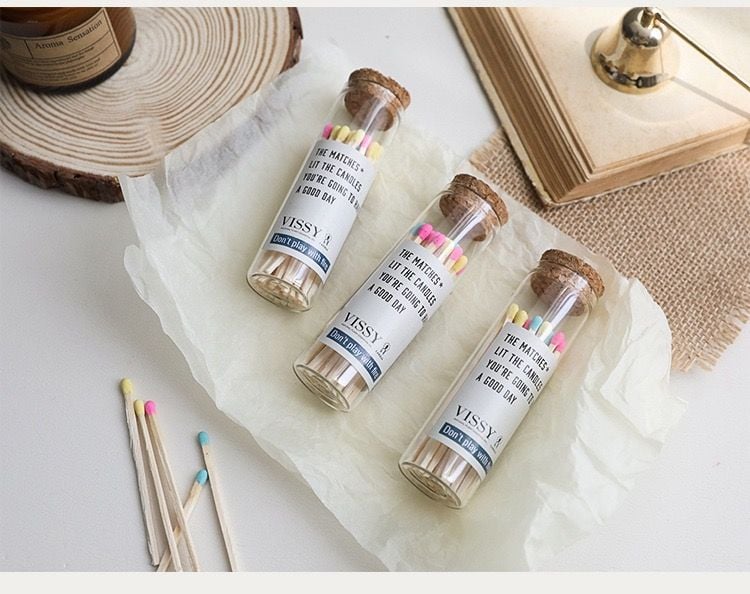  Lọ Diêm Thuỷ Tinh Color 