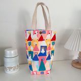  Túi Vải Đựng Cốc Họa Tiết Doodle 