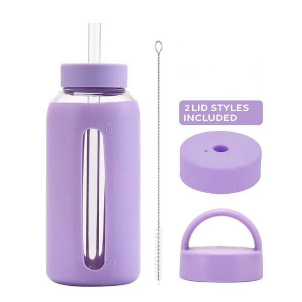  Bình Nước Thủy Tinh Macaron 