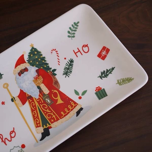  Đĩa Gốm Lớn Ông Già Noel 