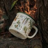  Cốc Gốm Thông Viền Xanh 