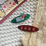  Kẹp Tóc Bánh Gừng Caro 