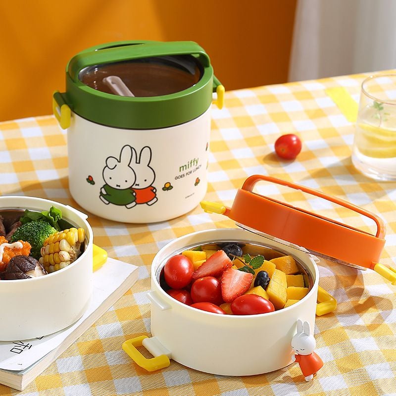  Hộp Cơm Hai Tầng Thỏ Miffy 