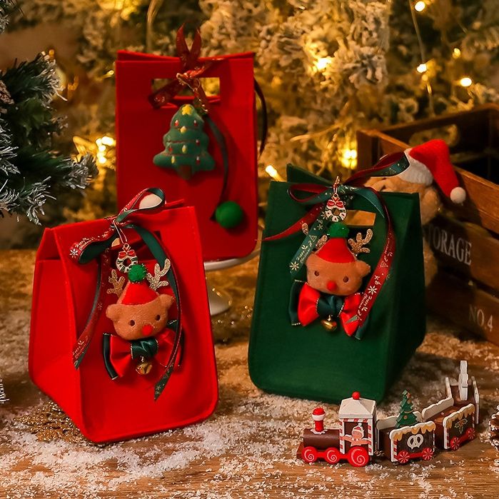  Túi Quà Vải Nỉ Xmas 