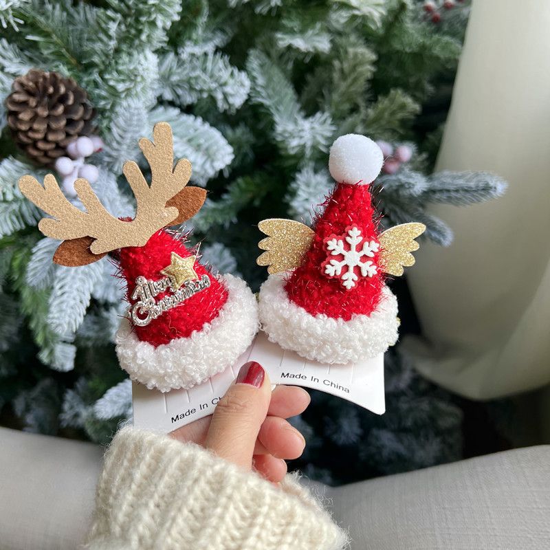  Kẹp Tóc Xmas Mũ Ren,Bông 