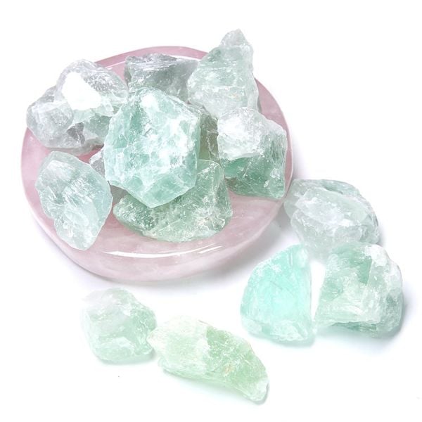  Set Đá Fluorit Xanh Thô 