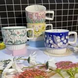  Cốc Gốm Mèo Hoa 