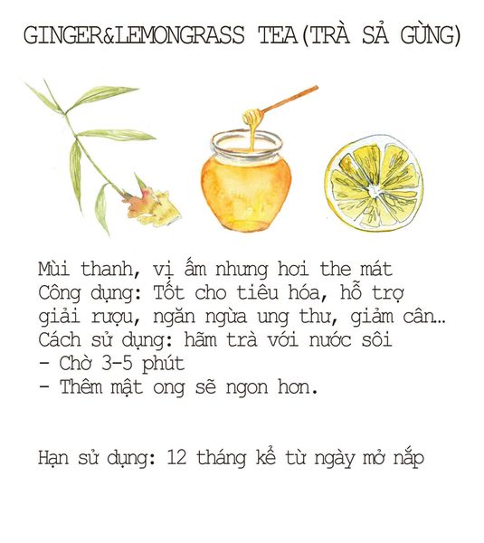  Trà sả gừng 