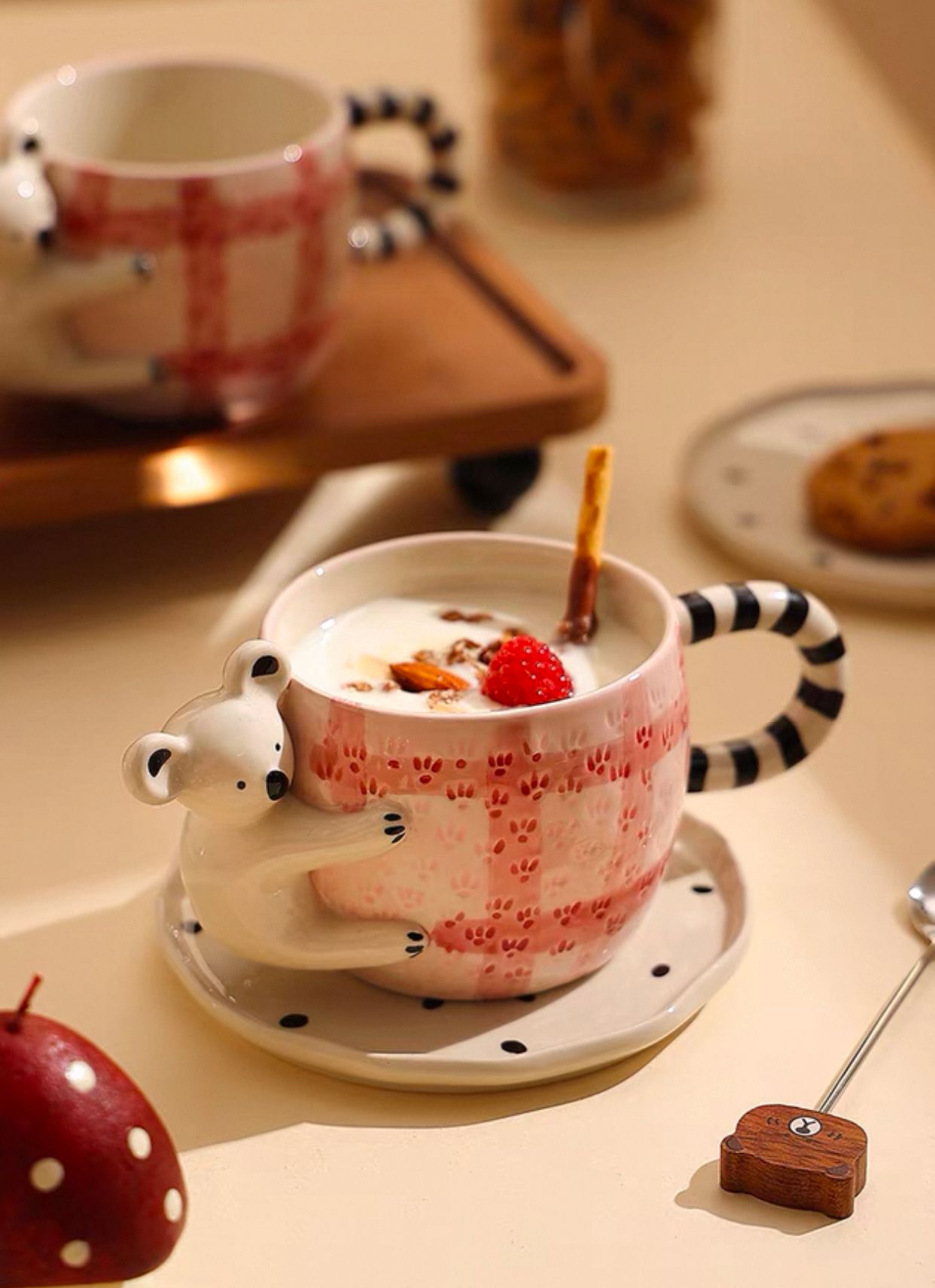  Set Tách Gấu Koala Hồng 