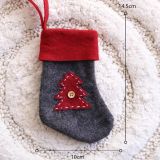  Treo Xmas Thêu Chỉ Trắng Đỏ 