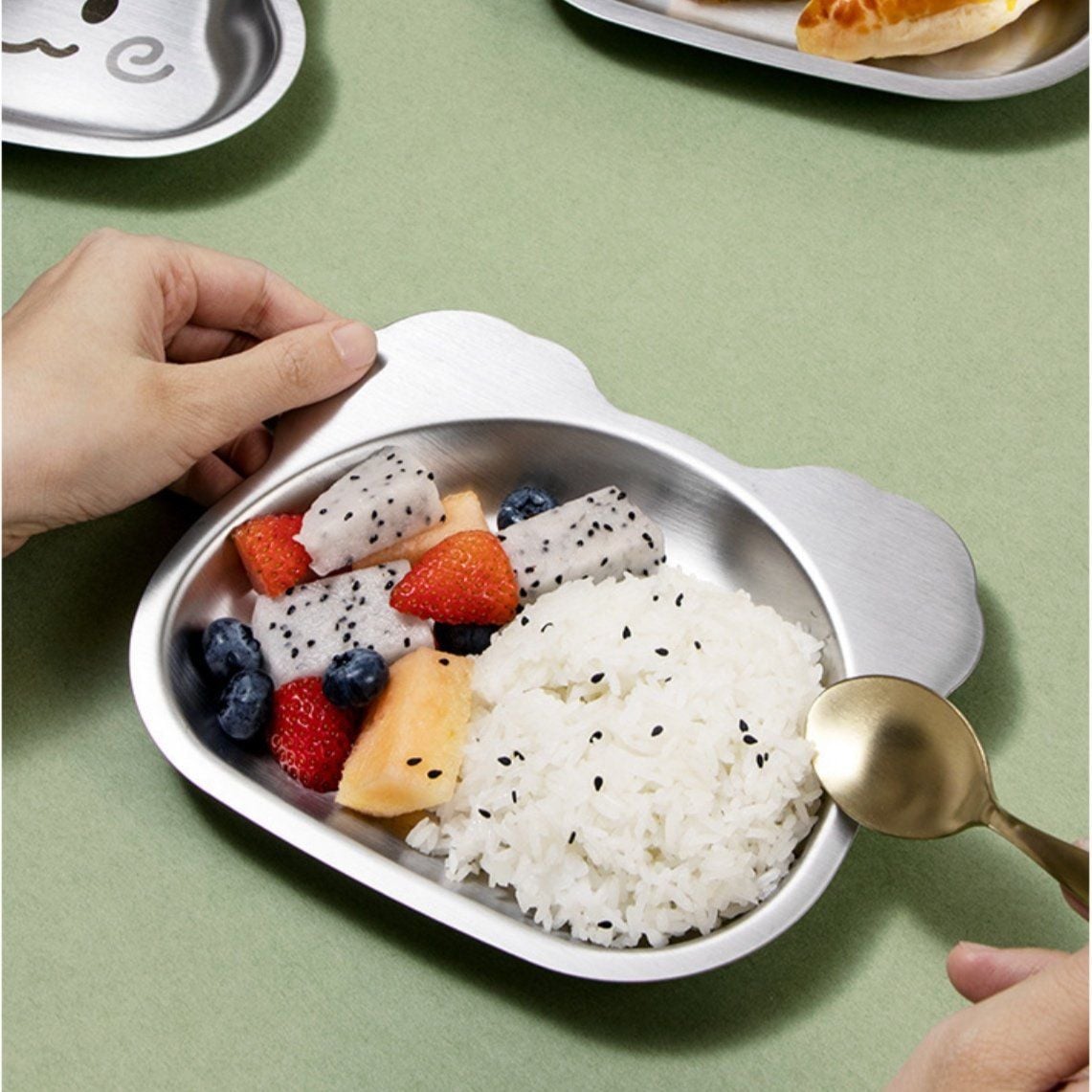  Khay Đồ Ăn Inox 304 Cho Bé 