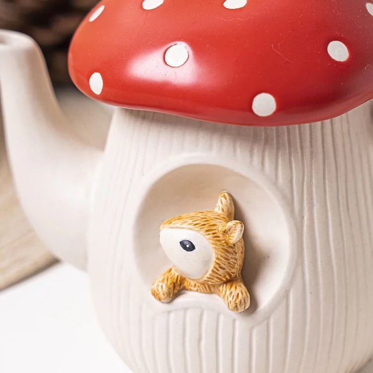  Bộ Trà Chiều Gốm Nấm Đỏ 
