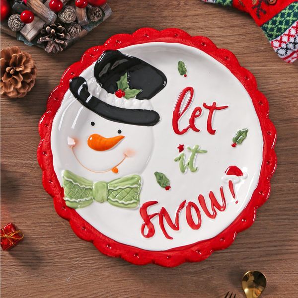  Đĩa Giáng Sinh Viền Đỏ 